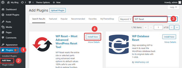 Reset WordPress về mặc định ban đầu bằng Plugin